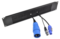 Brush Cable Entry Plate/Panel 2U 19 Rack Fitting For Data Audio & Power